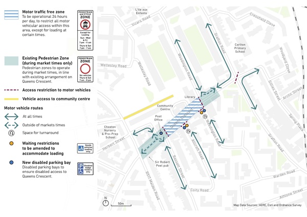 The photo for Queen's Crescent Motor Traffic Free Environment Trial.