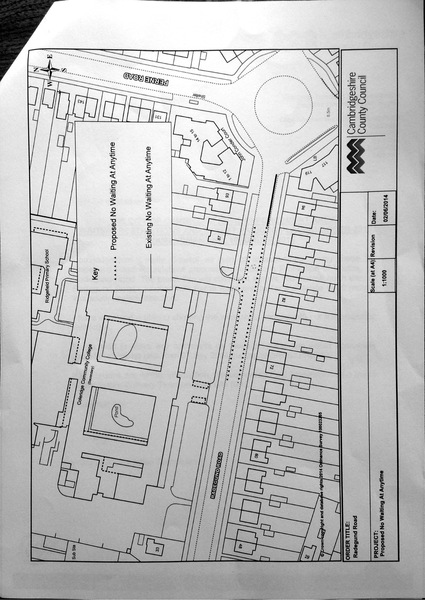 The photo for Radegund Road additional parking restrictions proposed.